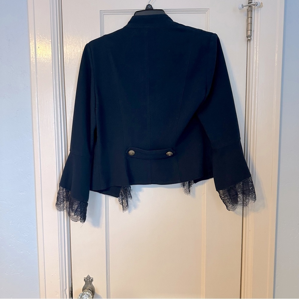 Insight Military Style Open Front Navy Blazer Sho… - image 3